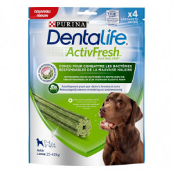 PURINA - DENTALIFE activfresh Sticks pour chien maxi 25-40kg - sachet de 4 bâtonnets - 142 g Sonico.fr
