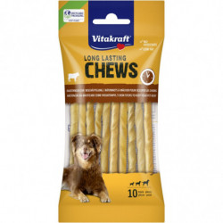 VITAKRAFT - Bâtonnet torsadés pour chien Long Lasting Chews - sachet de 10 Bâtonnets Sonico.fr