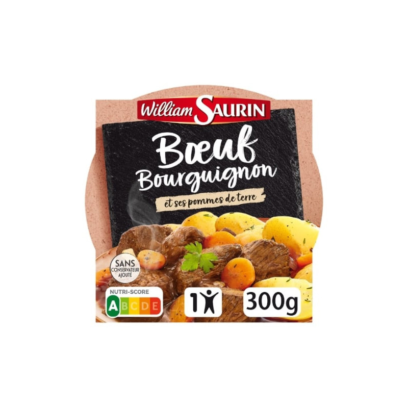 WILLIAM SAURIN - Assiette Boeuf Bourguignon Et Ses Pommes De Terre - 300 g Sonico.fr