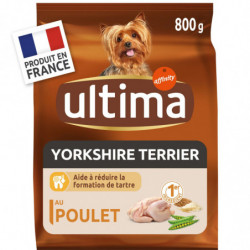 ULTIMA - Yorkshire terrier au poulet Croquettes pour chien - sac de 800 g Sonico.fr