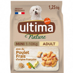 ULTIMA - Nature Adulte au poulet frais Croquettes pour chien mini - sac de 1,25 kg Sonico.fr