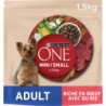 PURINA ONE - Adulte au buf Croquettes pour chien mini - sac de 1,5 kg Sonico.fr