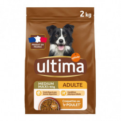 ULTIMA - Adulte au poulet Croquettes pour chien medium maxi - sac de 2 kg Sonico.fr