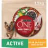 PURINA ONE - Active au poulet Croquettes pour chien Adulte mini - sac de 1,5 kg Sonico.fr