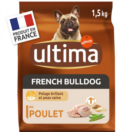 ULTIMA - French bulldog au poulet Croquettes pour chien - sac de 1,5 kg Sonico.fr