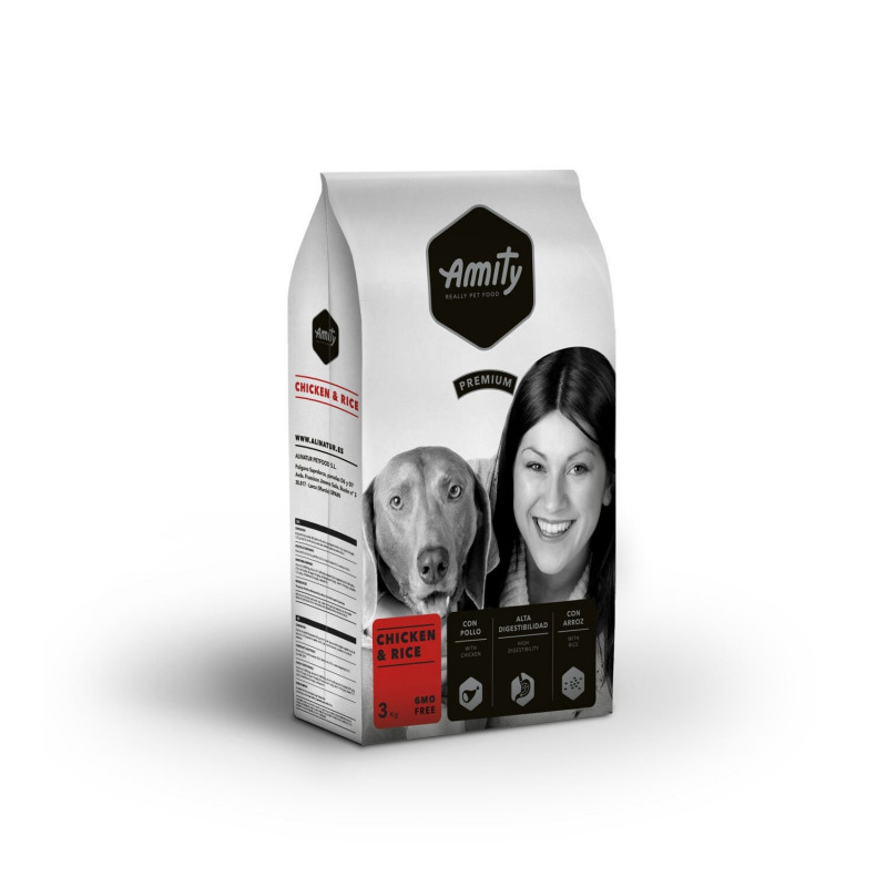 AMITY - Poulet avec du riz Croquettes pour chien - sac de 3 kg Sonico.fr
