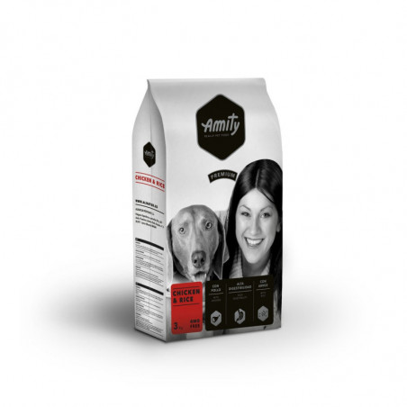 AMITY - Poulet avec du riz Croquettes pour chien - sac de 3 kg Sonico.fr