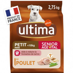 ULTIMA - Croquettes Poulet Chien Mini Senior Agevital - Paquet de 2,75 kg Sonico.fr