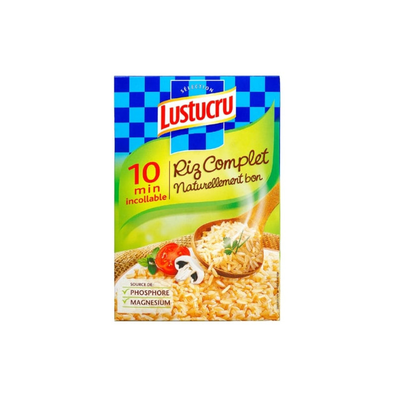 LUSTUCRU - Riz complet 10 min - boite de 450 g Sonico.fr