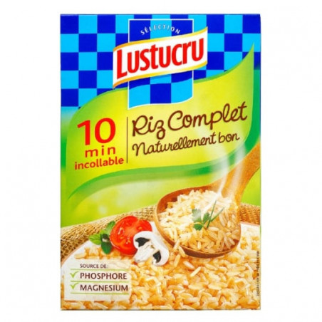 LUSTUCRU - Riz complet 10 min - boite de 450 g Sonico.fr