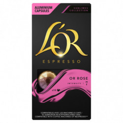 L'OR Espresso Or Rose Intensité 7 - 10 Capsules de Café en aluminium Compatible Nespresso Sonico.fr