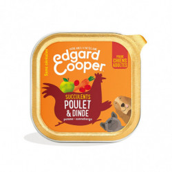 EDGARD COOPER - Poulet Dinde Pâtée pour chien Adulte - barquette de 100 g Sonico.fr