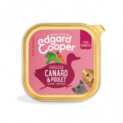 EDGARD COOPER - Canard Poulet Pâtée pour chien Adulte - barquette de 100 g Sonico.fr