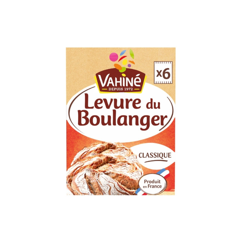 VAHINE - Levure du boulanger traditionnelle - paquet de 6 sachets de 8 g Sonico.fr