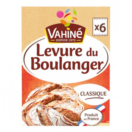 VAHINE - Levure du boulanger traditionnelle - paquet de 6 sachets de 8 g Sonico.fr