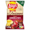 LAY'S - Chips À L'Ancienne Jambon Fumé de pays - sachet de 120 g Sonico.fr