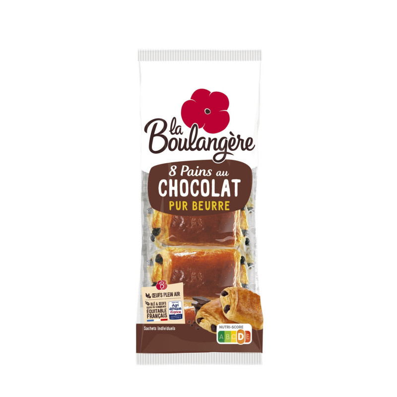 LA BOULANGERE - Pain au chocolat pur beurre - sachet de 400 g Sonico.fr