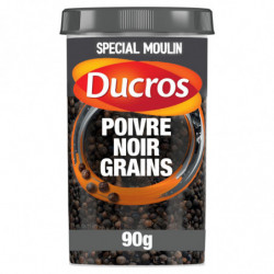 DUCROS - Poivre Noir Grains force 6 - boite de 90 g Sonico.fr