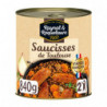 RAYNAL ET ROQUELAURE - Saucisses de Toulouse aux lentilles cuisinées - boite de 840 g Sonico.fr