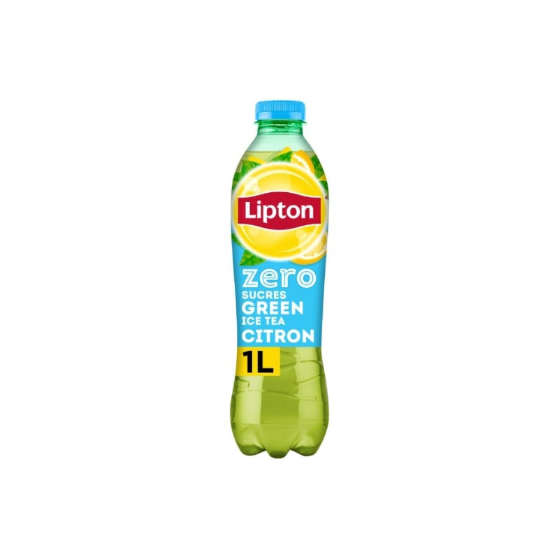 LIPTON - Ice Tea Green Zéro Citron Boisson au thé vert - bouteille de 1 l Sonico.fr