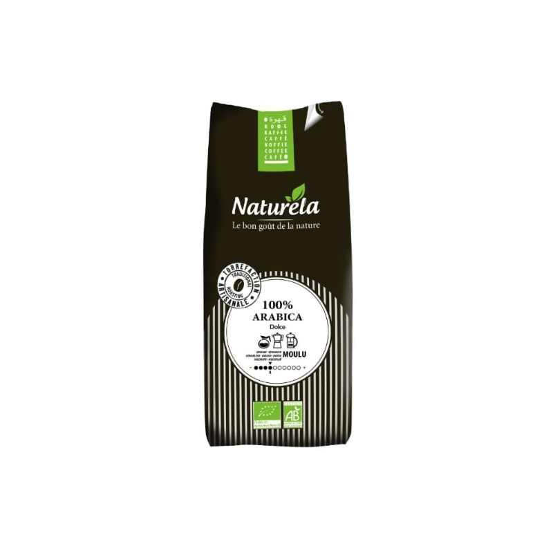 NATURELA - Café moulu pur arabica bio - paquet de 1 kg  Sonico.fr