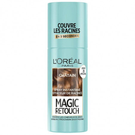 L'OREAL - Spray Instantané Correcteur de Racines et Cheveux Blancs Magic Retouch Châtain - spray de 75 ml Sonico.fr
