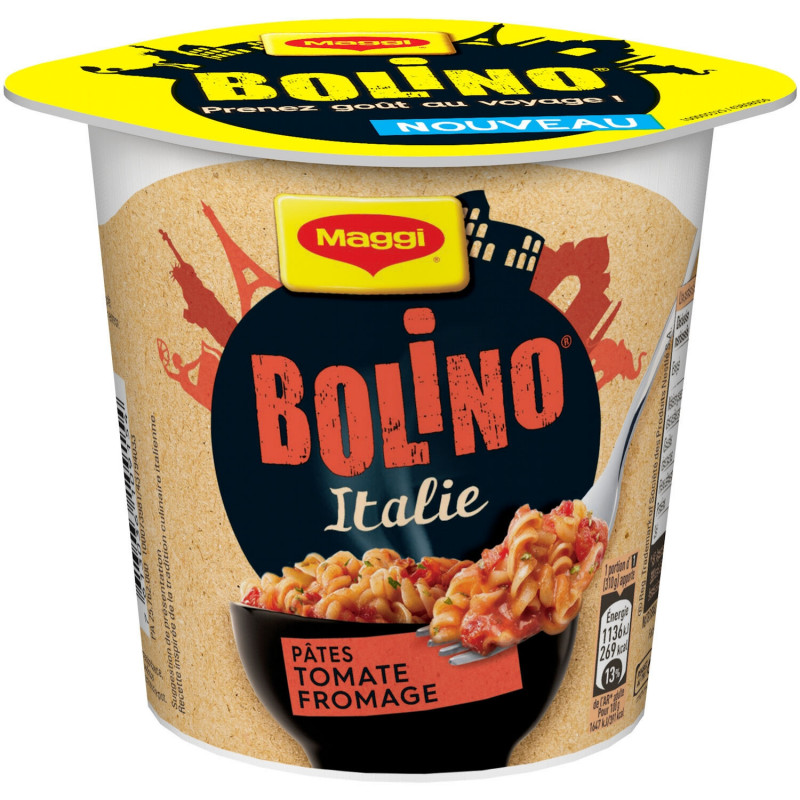 MAGGI - Bolino Italie Pâtes deshydratées Tomates Mozzarella - pot de 69 g Sonico.fr