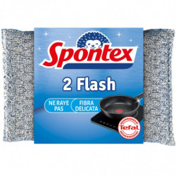 SPONTEX - Flash Eponge - paquet de 2 Eponges grattantes Sonico.fr