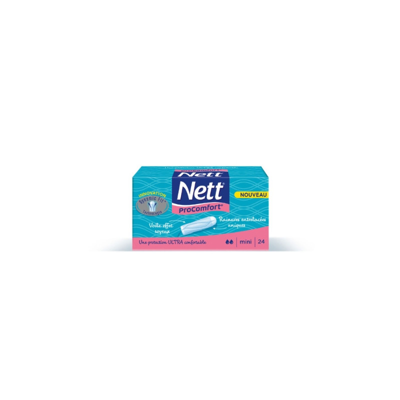 NETT - Tampons Hygiénique Mini ProComfort - boîte de 24 tampons Sonico.fr