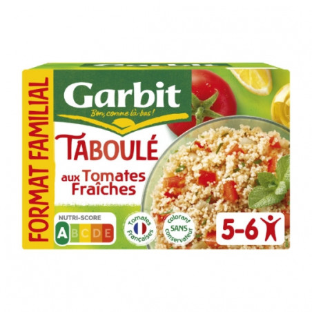 GARBIT - Taboulé Aux Dés De Tomates Fraiches Citron Et Huile D'Olive - boîte de 730 g Sonico.fr