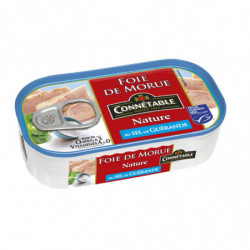 CONNETABLE - Foie de Morue Nature au Sel de Guérande - boite de 121 g Sonico.fr