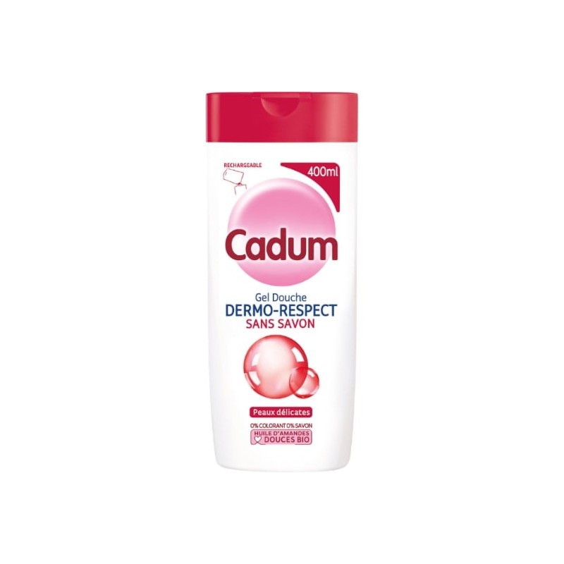 CADUM - Dermo Respect Gel douche huile amandes douces bio - flacon de 400 ml Sonico.fr