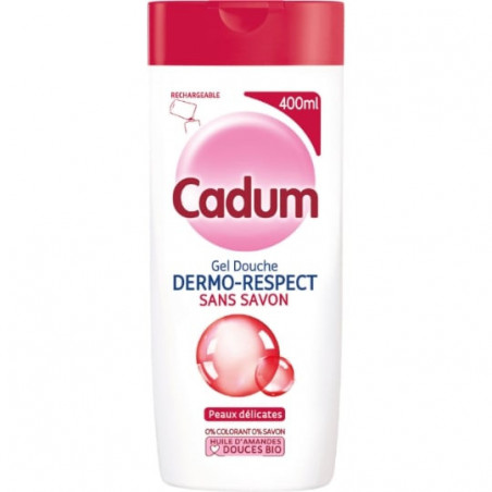 CADUM - Dermo Respect Gel douche huile amandes douces bio - flacon de 400 ml Sonico.fr