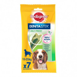 PEDIGREE - Dentastix Fresh Récompense pour chien moyens batonnets -  sachet de 7 sticks - 180 g Sonico.fr