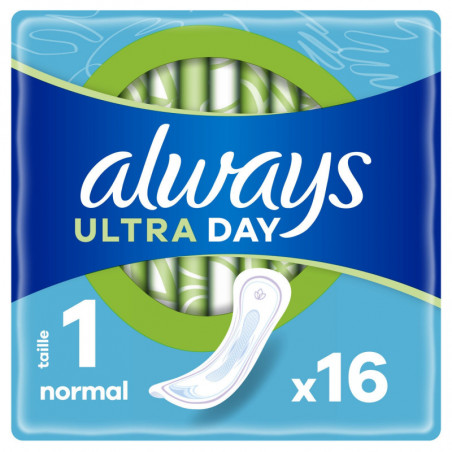 ALWAYS - Ultra Serviettes hygiéniques Normal Taille 1 - 16 serviettes Sonico.fr