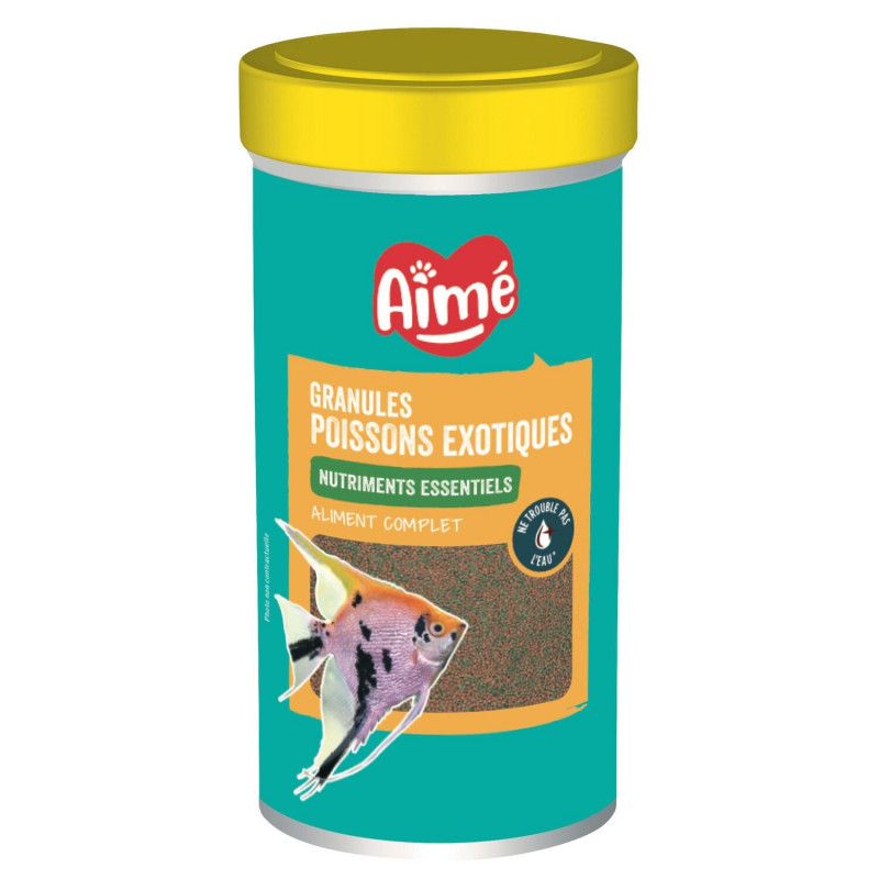 AIME - Granules Alimentation Poissons exotiques - pot de 250 ml - 130 g Sonico.fr