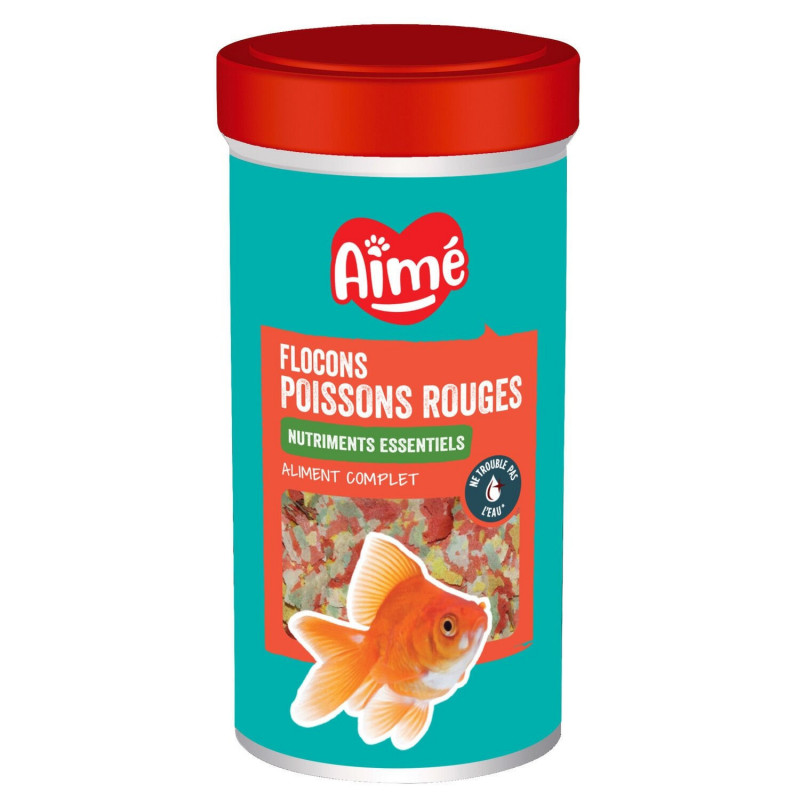 AIME - Flocons pour poissons rouges -  pot de 100 ml Sonico.fr