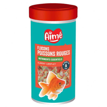 AIME - Flocons pour poissons rouges -  pot de 100 ml Sonico.fr