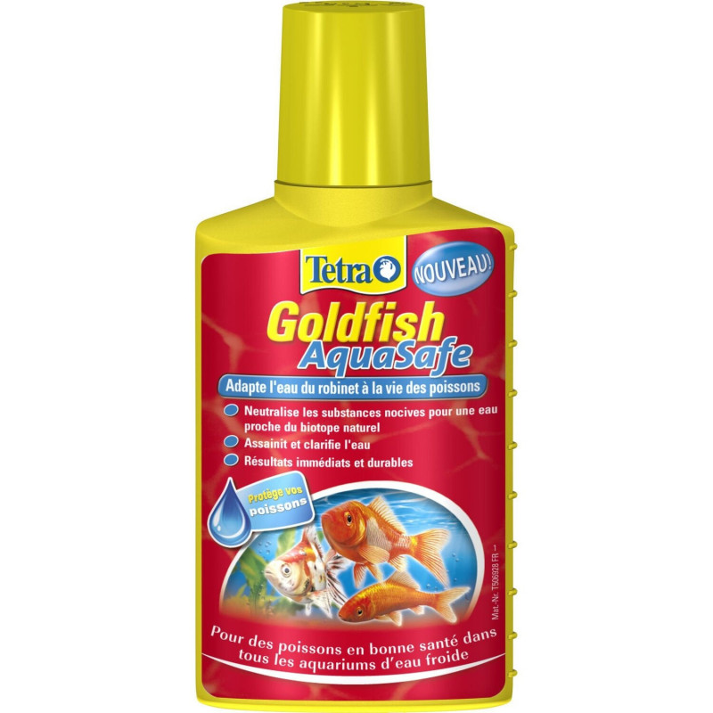 TETRA - Goldfish AquaSafe Aliment poissons rouges - flacon de 100 ml Sonico.fr