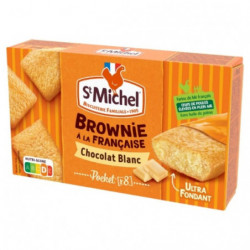 ST MICHEL  - Brownies à la Française Chocolat Blanc - boite de 8 gâteaux - 240 g Sonico.fr