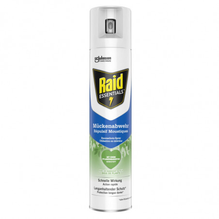 RAID - Essentials Répulsif Moustiques Insecticide À Base De Plante - spray de 300 ml Sonico.fr