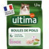ULTIMA - Boules de poils à la dinde Croquettes pour chat Adulte - sac de 1,5 kg Sonico.fr