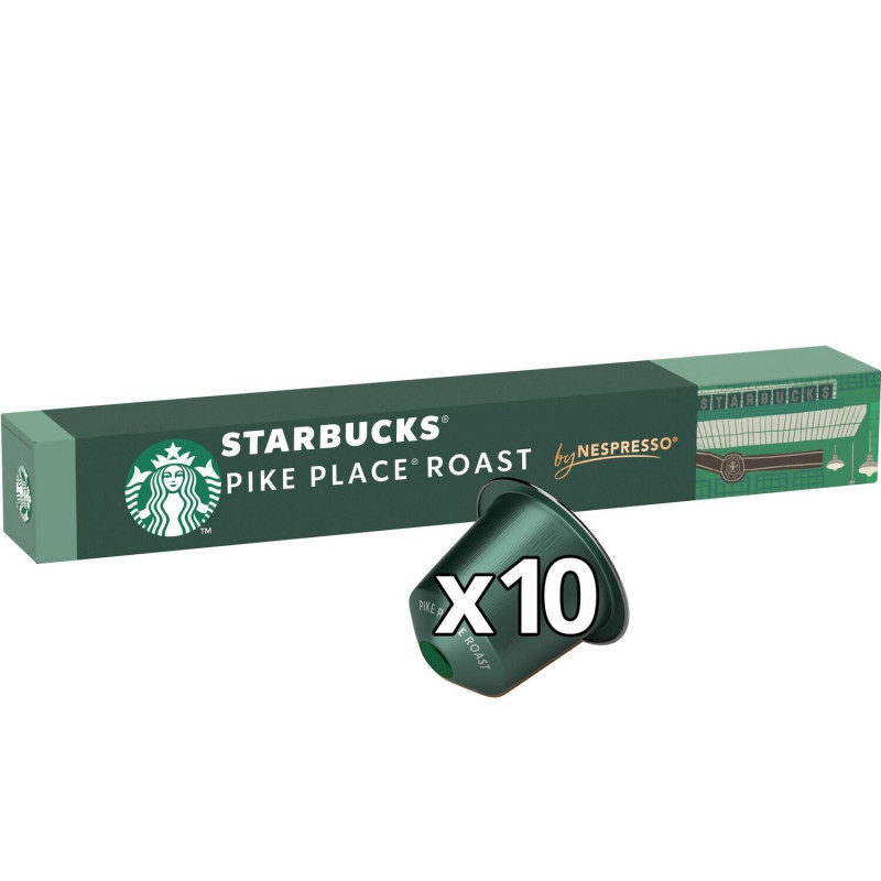STARBUCKS - Pike Place Roast intensité 7 Café Compatible Nespresso - boite de 10 capsules Sonico.fr