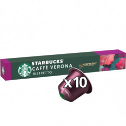 STARBUCKS - Caffè Verona Ristretto intensité 10 Café Compatible Nespresso - boite de 10 capsules Sonico.fr