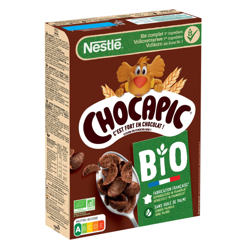 NESTLE - CHOCAPIC Bio Céréales au chocolat - boite de 375 g Sonico.fr