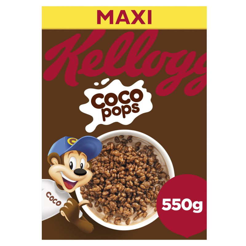 KELLOGG'S - Céréales Au chocolat Coco Pops - boite de 550 g Sonico.fr