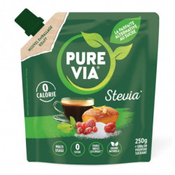 PURE VIA - Edulcorant poudre Stévia - poche de 250 g Sonico.fr