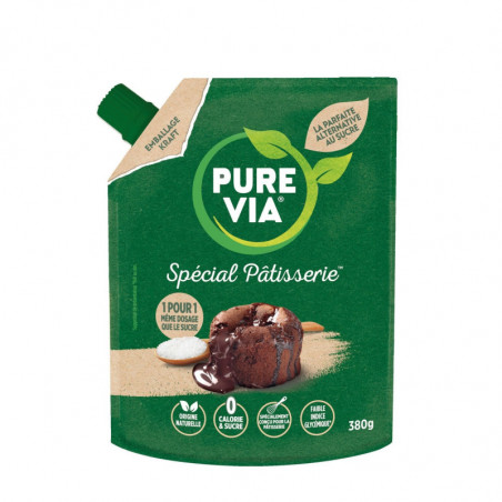 PURE VIA - Edulcorant poudre Stévia Spécial Pâtisserie - poche de 380 g Sonico.fr