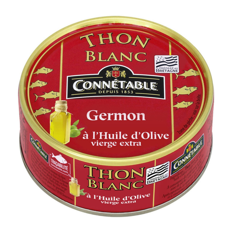 CONNETABLE - Thon blanc à l'huile d'olive - boîte de 160 g Sonico.fr