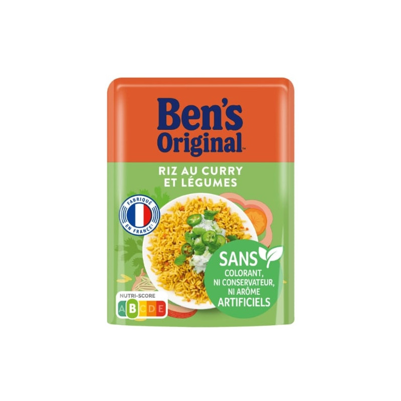 BEN'S ORIGINAL - Riz Curry Micro Ondable - sachet de 220 g Sonico.fr